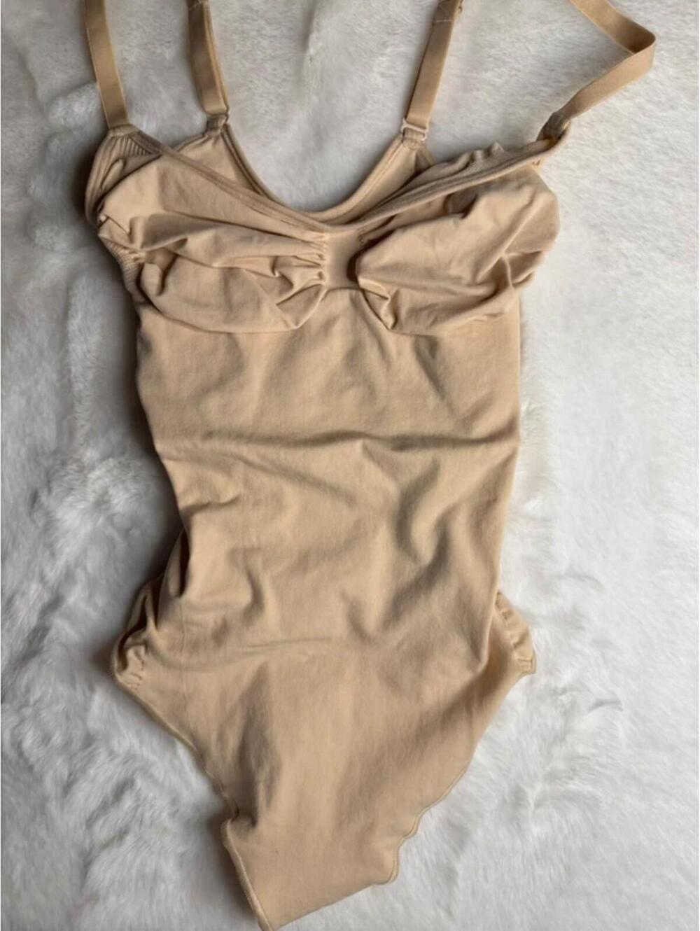 SKIMS Seamless Sculpt Thong Bodysuit Light Nude XL NWT